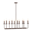 Load image into Gallery viewer, Farmhouze Light - French Country Luxe Linear Candle Kitchen Island Pendant - Chandelier - Oil - Rubbed Bronze -