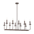 Load image into Gallery viewer, Farmhouze Light - French Country Luxe Linear Candle Kitchen Island Pendant - Chandelier - Oil - Rubbed Bronze -