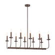 Load image into Gallery viewer, Farmhouze Light - French Country Luxe Linear Candle Kitchen Island Pendant - Chandelier - Oil - Rubbed Bronze -