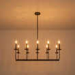 Load image into Gallery viewer, Farmhouze Light - French Country Luxe Linear Candle Kitchen Island Pendant - Chandelier - Oil - Rubbed Bronze -