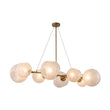 Load image into Gallery viewer, Farmhouze Light - French Country Milky Misty Glass Bubble Island Chandelier - Chandelier - Brass -