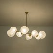 Load image into Gallery viewer, Farmhouze Light - French Country Milky Misty Glass Bubble Island Chandelier - Chandelier - Brass -