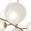 Load image into Gallery viewer, Farmhouze Light - French Country Milky Misty Glass Bubble Island Chandelier - Chandelier - Brass -