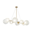 Load image into Gallery viewer, Farmhouze Light - French Country Milky Misty Glass Bubble Island Chandelier - Chandelier - Brass -