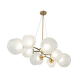 Load image into Gallery viewer, Farmhouze Light - French Country Milky Misty Glass Bubble Island Chandelier - Chandelier - Brass -