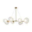 Load image into Gallery viewer, Farmhouze Light - French Country Milky Misty Glass Bubble Island Chandelier - Chandelier - Brass -