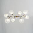 Load image into Gallery viewer, Farmhouze Light - French Country Milky Misty Glass Bubble Island Chandelier - Chandelier - Brass -