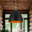Load image into Gallery viewer, Farmhouze Light - French Farmhouse 1 - Light Large Metal Dome Pendant Light - Pendant - Black -