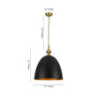 Load image into Gallery viewer, Farmhouze Light - French Farmhouse 1 - Light Large Metal Dome Pendant Light - Pendant - Black -