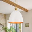 Load image into Gallery viewer, Farmhouze Light - French Farmhouse 1 - Light Large Metal Dome Pendant Light - Pendant - White -