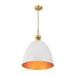 Load image into Gallery viewer, Farmhouze Light - French Farmhouse 1 - Light Large Metal Dome Pendant Light - Pendant - White -