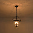 Load image into Gallery viewer, Farmhouze Light - French Farmhouse Candle Style Glass Bell Cage Ceiling Light - Ceiling Light - Black -