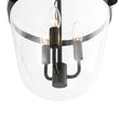 Load image into Gallery viewer, Farmhouze Light - French Farmhouse Candle Style Glass Bell Cage Ceiling Light - Ceiling Light - Black -