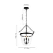 Load image into Gallery viewer, Farmhouze Light - French Farmhouse Candle Style Glass Bell Cage Ceiling Light - Ceiling Light - Black -