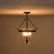 Load image into Gallery viewer, Farmhouze Light - French Farmhouse Candle Style Glass Bell Cage Ceiling Light - Ceiling Light - Black -