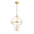 Load image into Gallery viewer, Farmhouze Light - French Farmhouse Candle Style Glass Bell Cage Ceiling Light - Ceiling Light - Black -