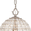 Load image into Gallery viewer, Farmhouze Light - French Farmhouse Crystal Lantern Pendant Light - Chandelier - S/Nickel -