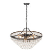 Load image into Gallery viewer, Farmhouze Light - French Farmhouse Round Tiered Crystal Accented Chandelier - Chandelier - 23in -