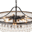 Load image into Gallery viewer, Farmhouze Light - French Farmhouse Round Tiered Crystal Accented Chandelier - Chandelier - 23in -