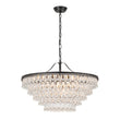 Load image into Gallery viewer, Farmhouze Light - French Farmhouse Round Tiered Crystal Accented Chandelier - Chandelier - 23in -