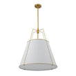 Load image into Gallery viewer, Farmhouze Light - French Farmhouse Tapered Drum Fabric Lantern Pendant Light - Chandelier - Black - 23in -