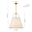Load image into Gallery viewer, Farmhouze Light - French Farmhouse Tapered Drum Fabric Lantern Pendant Light - Chandelier - Black - 23in -