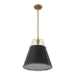 Load image into Gallery viewer, Farmhouze Light - French Farmhouse Tapered Drum Fabric Lantern Pendant Light - Chandelier - Black - 23in -