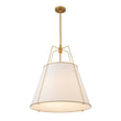 Load image into Gallery viewer, Farmhouze Light - French Farmhouse Tapered Drum Fabric Lantern Pendant Light - Chandelier - Black - 23in -