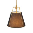 Load image into Gallery viewer, Farmhouze Light - French Farmhouse Tapered Drum Fabric Lantern Pendant Light - Chandelier - Black - 23in -