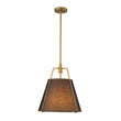 Load image into Gallery viewer, Farmhouze Light - French Farmhouse Tapered Drum Fabric Lantern Pendant Light - Chandelier - Black - 23in -