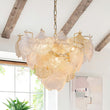 Load image into Gallery viewer, Farmhouze Light-French Texture Glass 8-Light Tiered Leaf Chandelier-Chandelier-Brass-