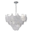 Load image into Gallery viewer, Farmhouze Light-French Texture Glass 8-Light Tiered Leaf Chandelier-Chandelier-Chrome-
