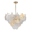 Load image into Gallery viewer, Farmhouze Light-French Texture Glass 8-Light Tiered Leaf Chandelier-Chandelier-Chrome-