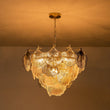 Load image into Gallery viewer, Farmhouze Light-French Texture Glass 8-Light Tiered Leaf Chandelier-Chandelier-Chrome-