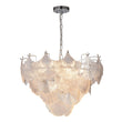 Load image into Gallery viewer, Farmhouze Light-French Texture Glass 8-Light Tiered Leaf Chandelier-Chandelier-Chrome-