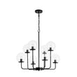 Load image into Gallery viewer, Farmhouze Light - Funky Clear Seeded Glass Globe Tired Bubble Chandelier - Chandelier - Black -