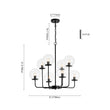 Load image into Gallery viewer, Farmhouze Light - Funky Clear Seeded Glass Globe Tired Bubble Chandelier - Chandelier - Black -