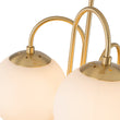 Load image into Gallery viewer, Farmhouze Light - Funky Luxe Sputnik Milky White Glass Globe Chandelier - Chandelier - Brass -