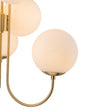 Load image into Gallery viewer, Farmhouze Light - Funky Luxe Sputnik Milky White Glass Globe Chandelier - Chandelier - Brass -