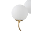 Load image into Gallery viewer, Farmhouze Light - Funky Luxe Sputnik Milky White Glass Globe Chandelier - Chandelier - Brass -