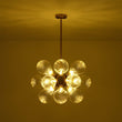 Load image into Gallery viewer, Farmhouze Light - Glam 18 - Light Balloon Cluster Blue Glass Globe Chandelier - Chandelier - Clear Swirled -