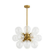 Load image into Gallery viewer, Farmhouze Light - Glam 18 - Light Balloon Cluster Blue Glass Globe Chandelier - Chandelier - Frosted White -