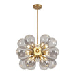 Load image into Gallery viewer, Farmhouze Light - Glam 18 - Light Balloon Cluster Blue Glass Globe Chandelier - Chandelier - Frosted White -