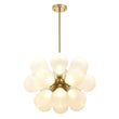 Load image into Gallery viewer, Farmhouze Light - Glam 18 - Light Balloon Cluster Blue Glass Globe Chandelier - Chandelier - Frosted White -