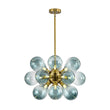 Load image into Gallery viewer, Farmhouze Light - Glam 18 - Light Balloon Cluster Blue Glass Globe Chandelier - Chandelier - Gradual Blue -