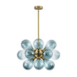 Load image into Gallery viewer, Farmhouze Light - Glam 18 - Light Balloon Cluster Blue Glass Globe Chandelier - Chandelier - Gradual Blue -