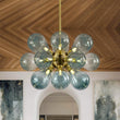 Load image into Gallery viewer, Farmhouze Light - Glam 18 - Light Balloon Cluster Blue Glass Globe Chandelier - Chandelier - Gradual Blue -