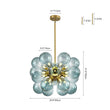 Load image into Gallery viewer, Farmhouze Light - Glam 18 - Light Balloon Cluster Blue Glass Globe Chandelier - Chandelier - Gradual Blue -