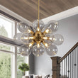 Load image into Gallery viewer, Farmhouze Light - Glam 18 - Light Balloon Cluster Blue Glass Globe Chandelier - Chandelier - Grayish -
