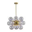 Load image into Gallery viewer, Farmhouze Light - Glam 18 - Light Balloon Cluster Blue Glass Globe Chandelier - Chandelier - Purple Grayish -